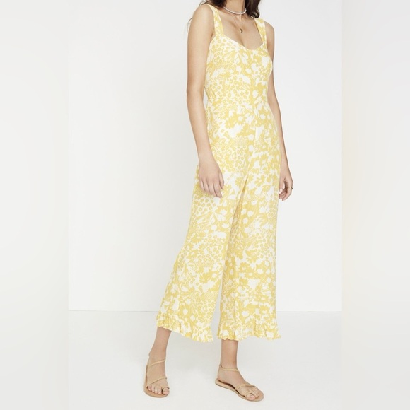 Faithful the Brand Kasbah Jumpsuit Yellow Hestia Floral size Medium - Picture 2 of 10